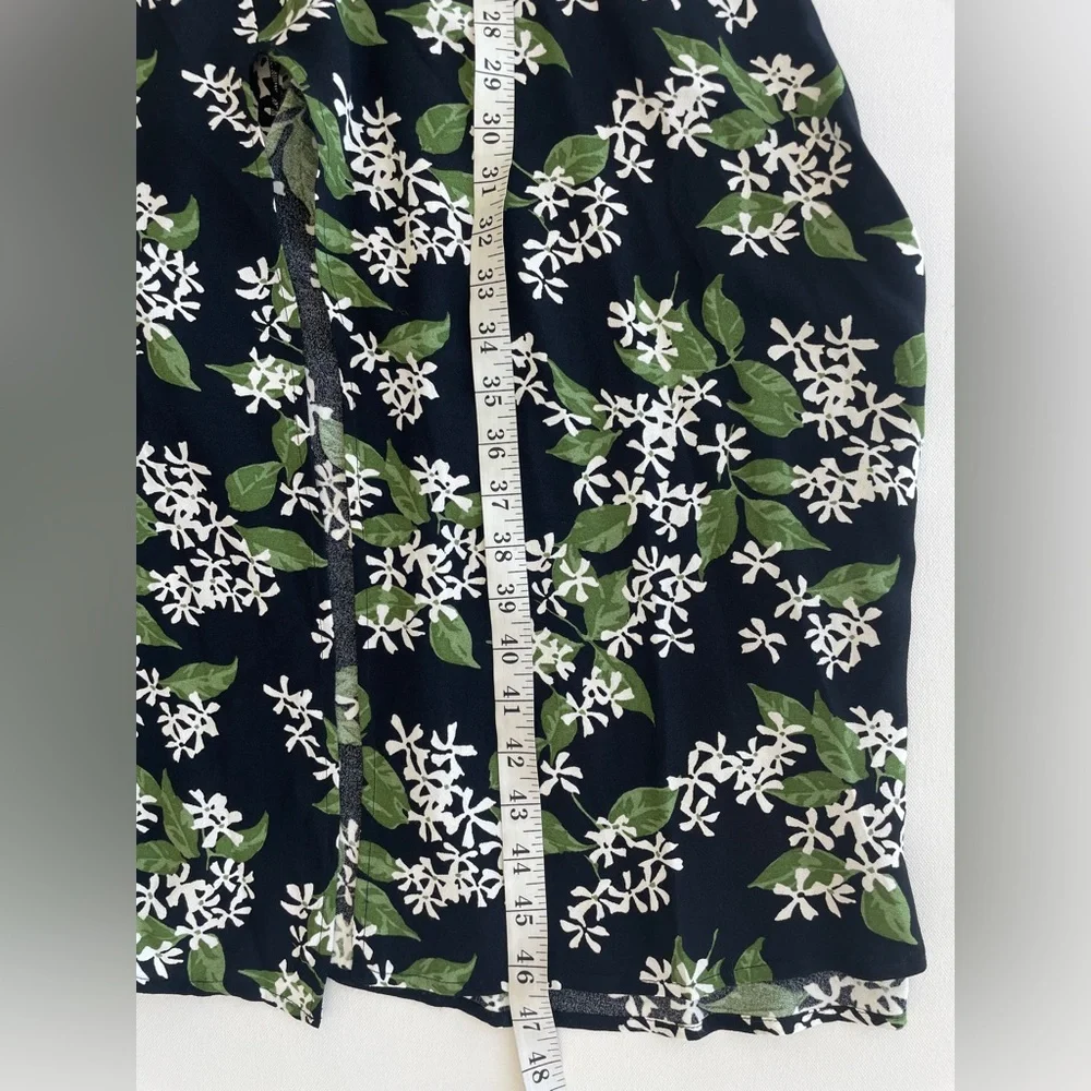 Reformation Baxley Floral Print Crepe De Chine Midi Dress Size 4